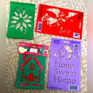 NWOT Christmas stencil grab bag -10 mystery X-mas stencils
